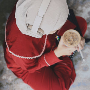 Buka imej dalam pertunjukan slaid, Tencel pyjamas in brick red
