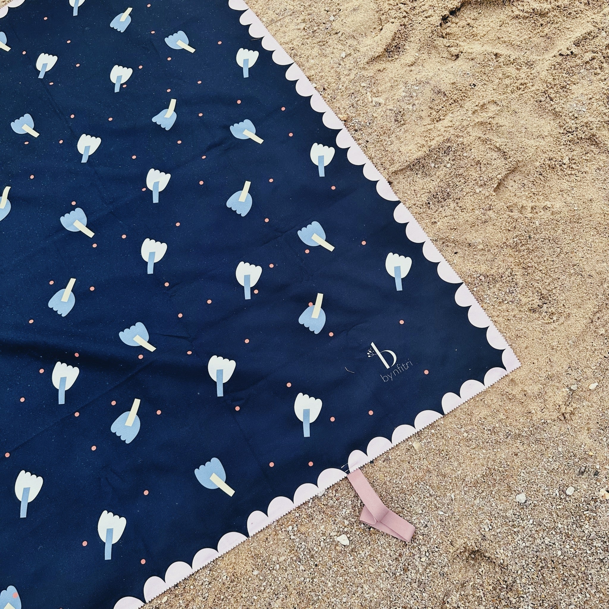 black whimsy picnic mat waterproof and lightweight