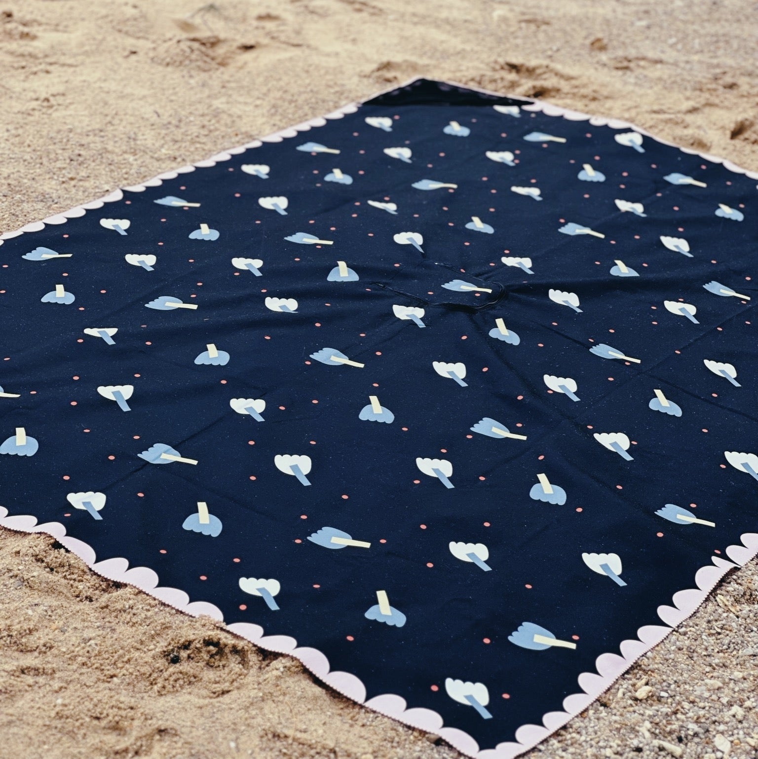 black whimsy picnic mat waterproof and lightweight