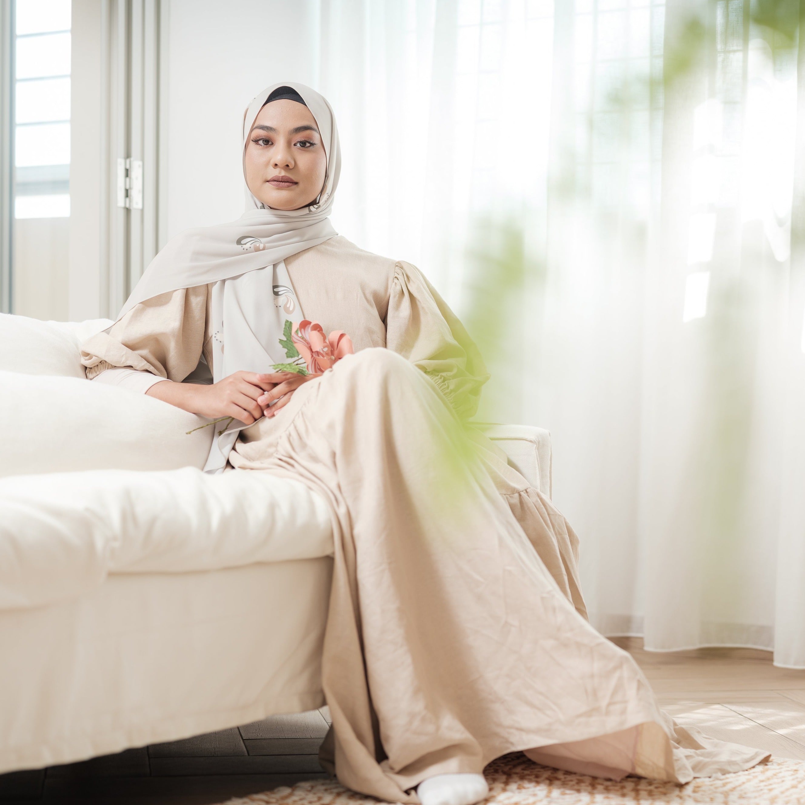 Narin shawl - Khaki beige