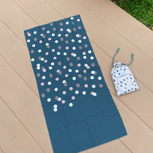 Teal confetti travel prayer mat